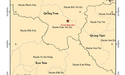 Quảng Nam hứng 3 trận động đất liên tiếp