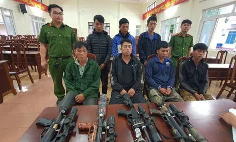 Bắt giữ 7 đối tượng mang súng tự chế vào rừng săn bắn