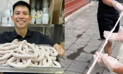 TikToker 'Thế Lòng Se Điếu' quảng cáo đoạn lòng lợn dài 40m là ai?