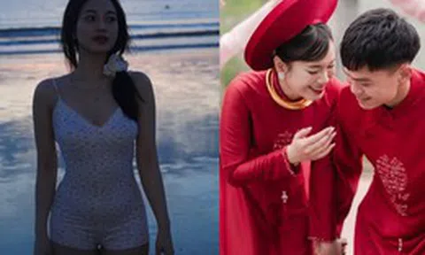 Vợ mới cưới của Hồ Văn Cường khoe visual nét căng, vóc dáng diện bikini đi biển mới gây xôn xao