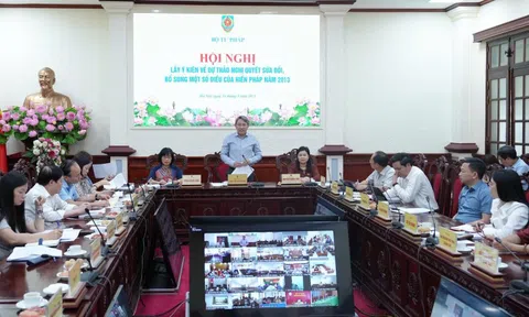 Bộ Tư pháp tổ chức hội nghị lấy ý kiến về sửa đổi, bổ sung Hiến pháp 2013