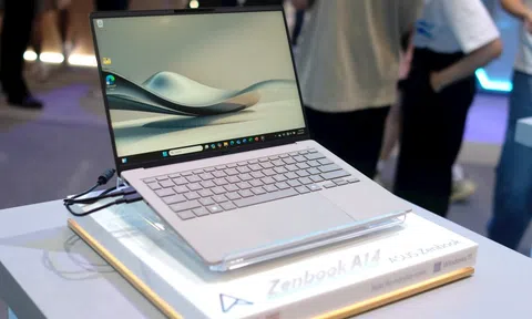 Cận cảnh mẫu laptop siêu mỏng nhẹ, dùng vật liệu đặc biệt của Asus tại Computex 2025