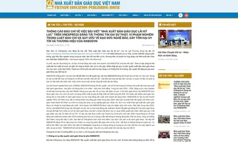 NXB Giáo dục Việt Nam lên tiếng về bài báo "gây tổn hại uy tín và thương hiệu"