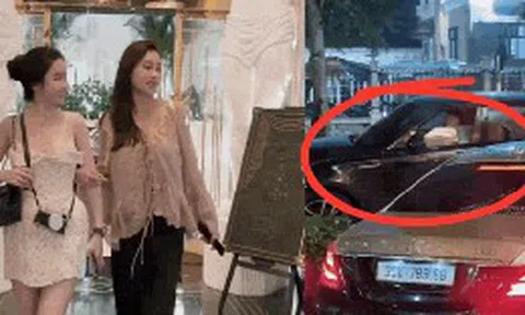 "Cam thường" tóm gọn Quang Hải lái xế hộp bạc tỷ đón Chu Thanh Huyền, nhan sắc nàng WAG sang chảnh gây chú ý