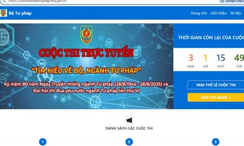 Phát động Cuộc thi trực tuyến ‘Tìm hiểu về Bộ, ngành Tư pháp’