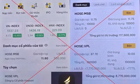 Cảnh báo thủ đoạn lừa đảo qua app chứng khoán giả mạo