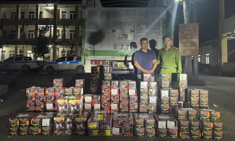Phát hiện tài xế vận chuyển 239 hộp pháo hoa nổ trái phép