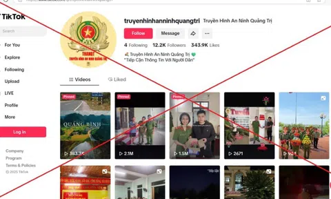 Cảnh báo về trang Tiktok "Truyền hình An ninh Quảng Trị"