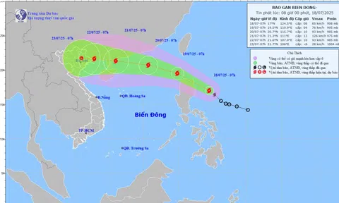 Bão WIPHA tiến vào Biển Đông, sẽ gây mưa lớn cho Bắc Bộ