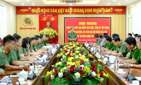 Hà Tĩnh: Cao điểm tấn công, trấn áp tội phạm, bảo đảm an toàn Đại hội Đảng các cấp