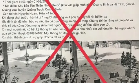 Cảnh giác thủ đoạn tung tin giả bắt cóc trẻ em để kêu gọi ủng hộ từ thiện