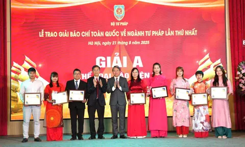 18 tác phẩm xuất sắc đạt Giải Báo chí toàn quốc về ngành Tư pháp