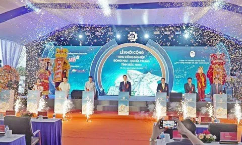 Sau khi "ông lớn" Vingroup, Sun Group, Phú Mỹ Hưng...đổ bộ, tỉnh có sân bay lớn nhất miền Bắc khởi công KCN 200 ha